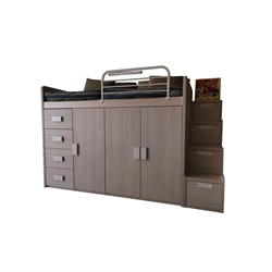 Cama alta + mesa estudio + espejo vestidor - Imagen 1