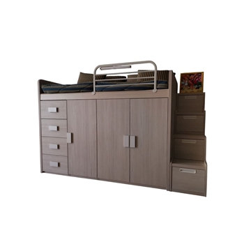 Cama alta + mesa estudio + espejo vestidor - Imagen 1